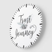 Grande Horloge Ronde Faites confiance à votre voyage - Réussite (Angle)