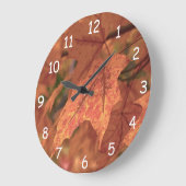 Grande Horloge Ronde Fall Maple Feuille HDR (Angle)