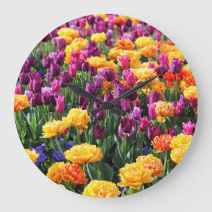 Grande Horloge Ronde Falln Sunset Floral River