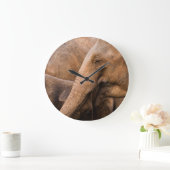 Grande Horloge Ronde Famille des éléphants : Faune majestueuse (Maison)