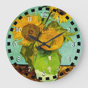 Grande Horloge Ronde Famous Painting, Sunflowers, 1888