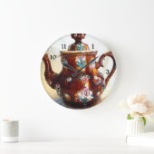 Grande Horloge Ronde Fancy Ornat Antique anglaise Teapot Pot de café (Maison)