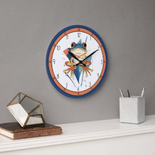 Grande Horloge Ronde Fantastic Frog Art