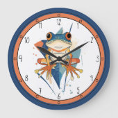 Grande Horloge Ronde Fantastic Frog Art (Recto)