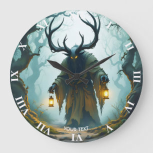 Grande Horloge Ronde Fantastique Mignon Colossal Béhémoth Sombre