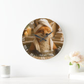 Grande Horloge Ronde Fantasy Cute Fox In Spa (Maison)
