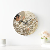 Grande Horloge Ronde Fantasy Cute Japanese Painter Landscape (Maison)