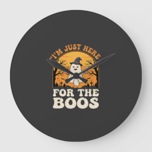 Grande Horloge Ronde Fantôme d'Halloween ici pour les huées