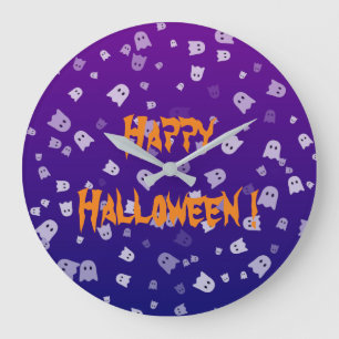 Grande Horloge Ronde Fantômes d'Halloween