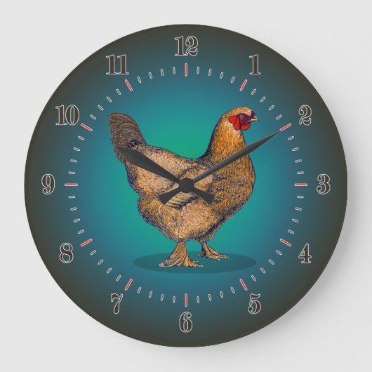 Grande Horloge Ronde Farm Hen Chicken (Recto)