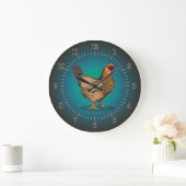 Grande Horloge Ronde Farm Hen Chicken (Maison)