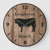 Grande Horloge Ronde Farm Ranch ou Stable Nom 11 Custom Barnwood Style (Recto)