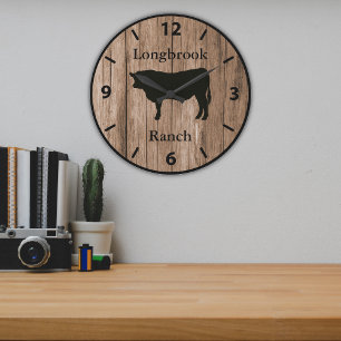 Grande Horloge Ronde Farm Ranch ou Stable Nom 11 Custom Barnwood Style