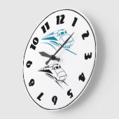Grande Horloge Ronde Fast Trains Clock (Angle)