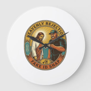 Grande Horloge Ronde Fausse carte d'identité de Jésus confisquée videur