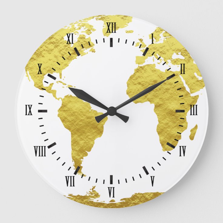 Chiffres Horloge Adhésifs Noir Et Or - Chiffres Romains Et Pois 10mm