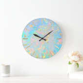 Grande Horloge Ronde FAUX holographic opal stone (Maison)