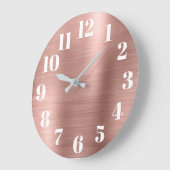 Grande Horloge Ronde Faux Rose Gold Foil (Angle)