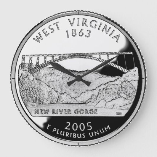 Grande Horloge Ronde Faux West Virginia State Quarter (Recto)