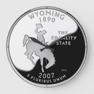 Grande Horloge Ronde Faux Wyoming