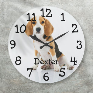 Grande Horloge Ronde Favourite Pet Dog Cat Photo