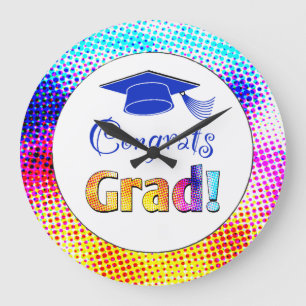 Grande Horloge Ronde Félicitations Couleurs Grad, Amusants