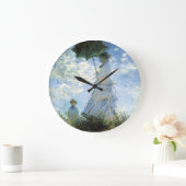 Grande Horloge Ronde Femme avec un parasol (Maison)