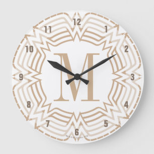 Grande Horloge Ronde Femme-femme Motif grec