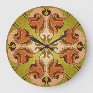 Grande Horloge Ronde Fenêtre en verre tendu de style moderne
