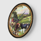 Grande Horloge Ronde Ferme vintage (Angle)