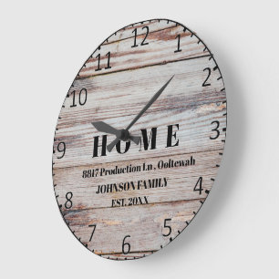 Grande Horloge Ronde Fermeture Acheteurs Immobilier Realtor Rustic