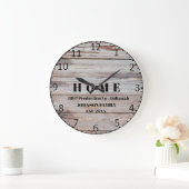 Grande Horloge Ronde Fermeture Acheteurs Immobilier Realtor Rustic (Maison)