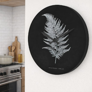 Grande Horloge Ronde Fern - Gymnogramma Ochracea - Effet rayons X - 02