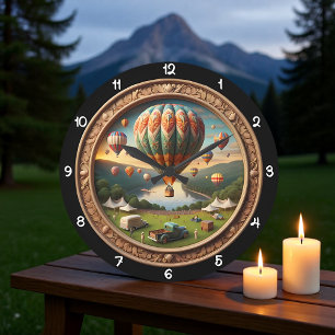 Grande Horloge Ronde Festival de montgolfières orné
