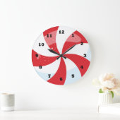 Grande Horloge Ronde Festive Noël de menthe (Maison)