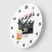 Grande Horloge Ronde Fête d'anniversaire de cinéma 30e anniversaire (Angle)