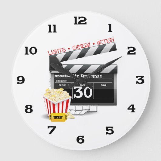Grande Horloge Ronde Fête d'anniversaire de cinéma 30e anniversaire (Recto)