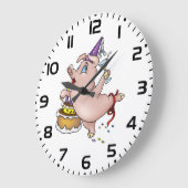 Grande Horloge Ronde Fête de porc (Angle)