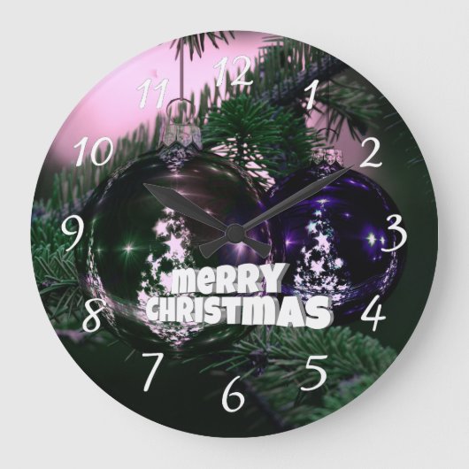 Grande Horloge Ronde Fêtes Noël (Recto)