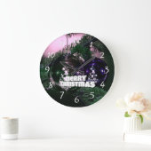 Grande Horloge Ronde Fêtes Noël (Maison)