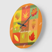 Grande Horloge Ronde Feuillage d'automne Feuilles d'automne Thunder_Cov (Angle)