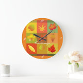 Grande Horloge Ronde Feuillage d'automne Feuilles d'automne Thunder_Cov (Maison)