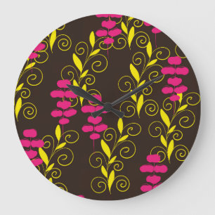 Grande Horloge Ronde feuille