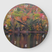 Grande Horloge Ronde Feuilles Automne Couleur Automne Scène Couleur Aut (Recto)