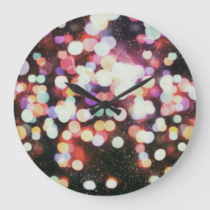 Grande Horloge Ronde Feux de concert floues : divertissement déconcentr