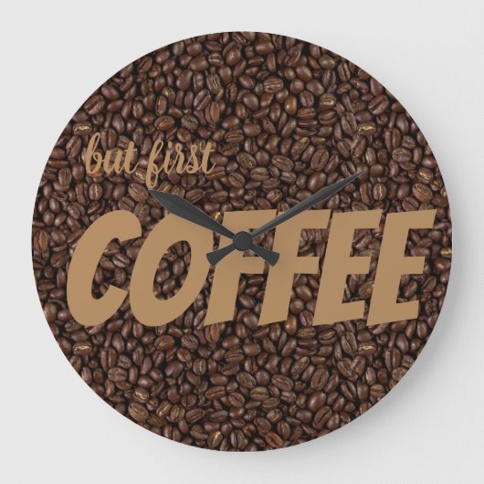 Grande Horloge Ronde Fèves de café (Recto)