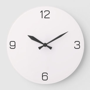 Grande Horloge Ronde FFAFA blanc neige - Option pour ajouter un nom