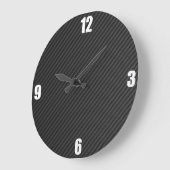 Grande Horloge Ronde Fibre de carbone (Angle)