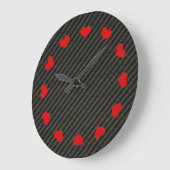 Grande Horloge Ronde Fibre de carbone (Angle)