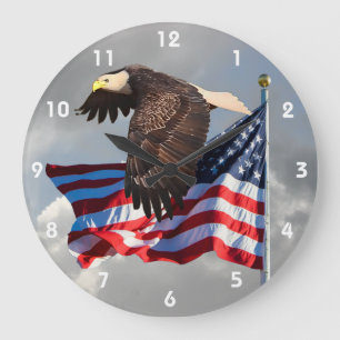 GRANDE HORLOGE RONDE FIER D'ÊTRE DES 2 AMÉRICAINS